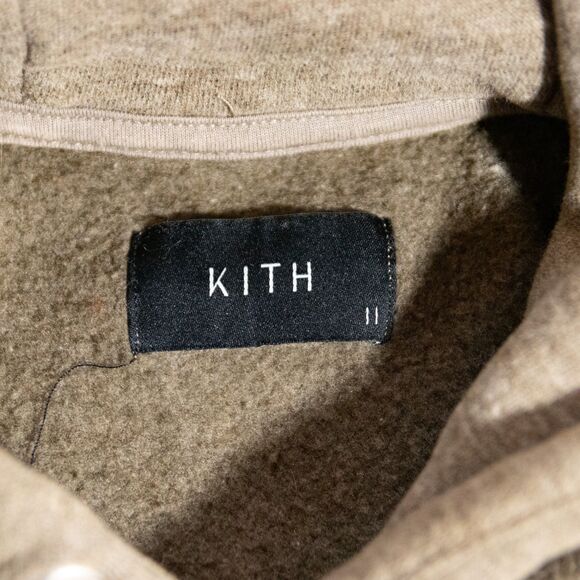 Kith Crop Cut Off Relaxed Fit Pullover Brown Hoodie Women's Medium Cropped - Picture 5 of 6